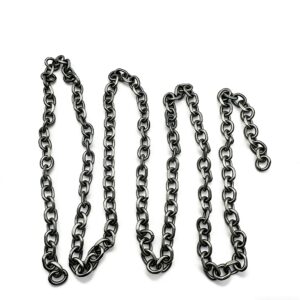 High-end gunmetal classic cable chain for dark luxury crossbody bags and techwear accessories, custom OEM manufactured by Wahkoi Metal.