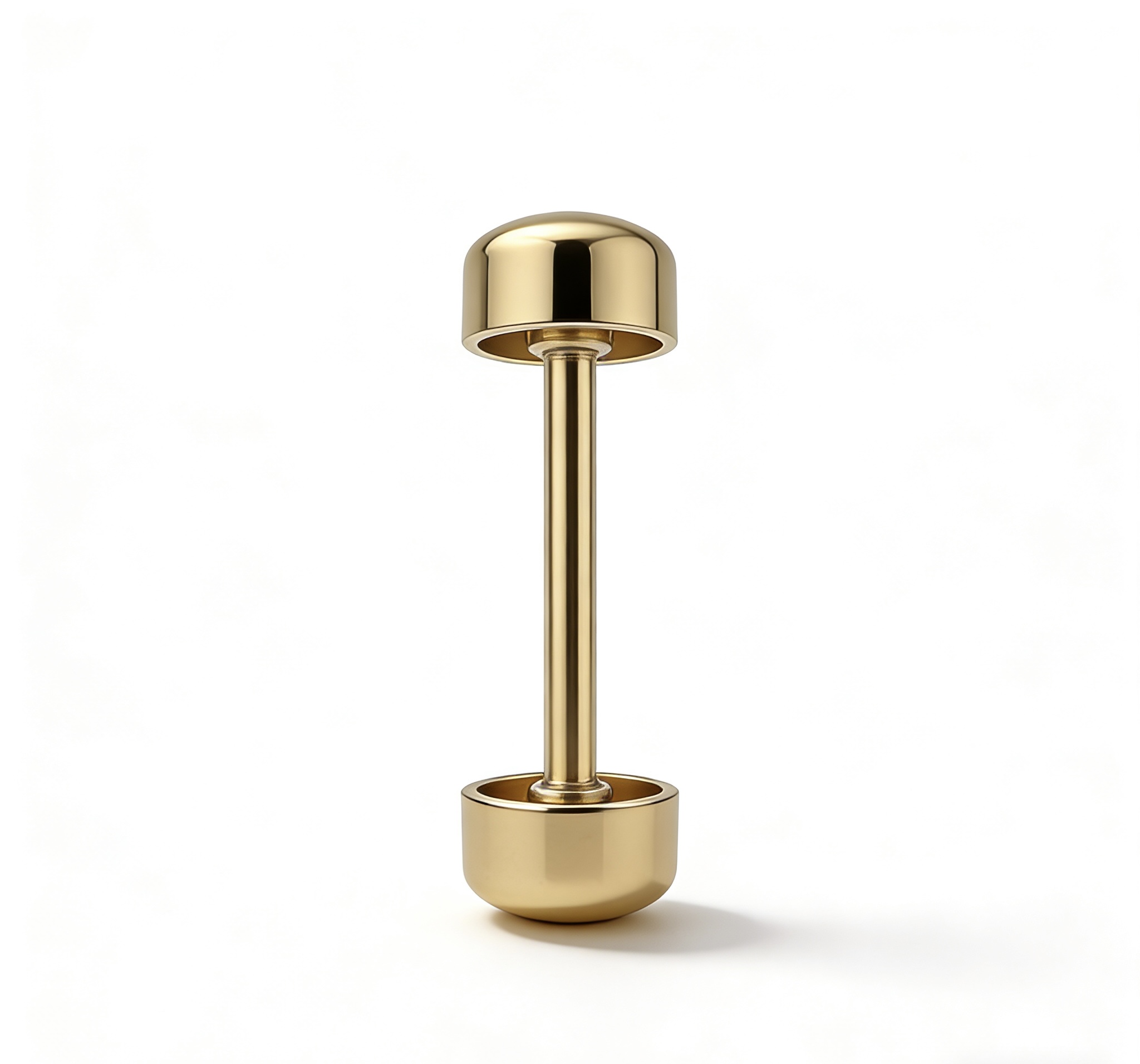 High-end mirror-polished light gold dumbbell-shaped screw rivet and collar stud for luxury bag strap adjustment, custom OEM manufactured by Wahkoi Metal.