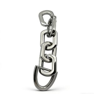 High-end mirror-polished silver chunky rectangular link chain with integrated seamless clasps for modern avant-garde bags, custom OEM manufactured by Wahkoi Metal.