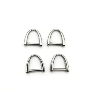 High-end mirror-polished silver tapered arch D-ring and elegant strap connector for luxury minimalist bags, custom OEM manufactured by Wahkoi Metal.